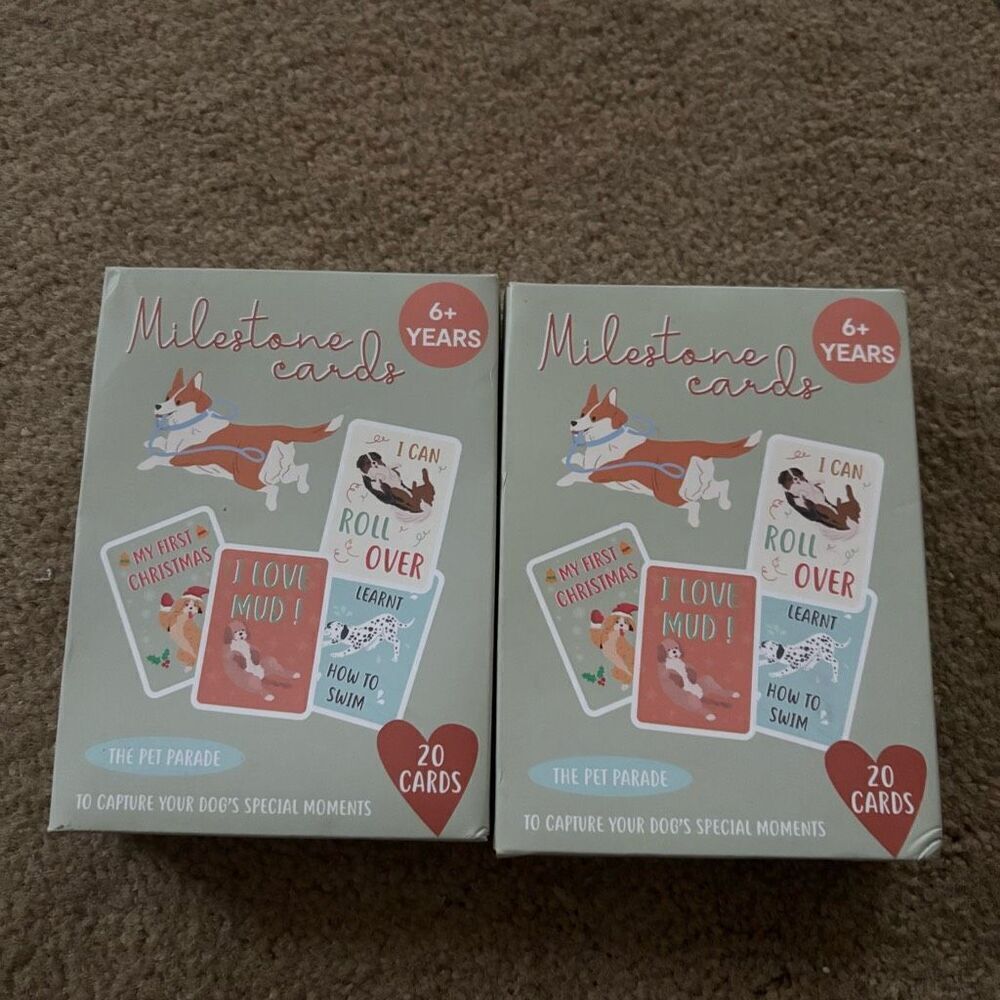2 Boxes Milestone Pet Parade Cards *New*